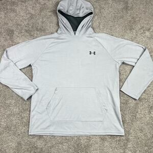 Grey Under Armour Loose Fit HeatGear Hoodie size Large
